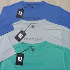 FOOTJOY Mens XL T SHIRT TRAINING WORKOUT GOLF POLYESTER GREY BLUE GREEN