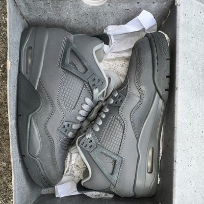 Jordan Air Jordan 4 Gray Mid Top Lace Up Men s Athletic Sneakers