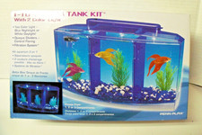 PENN-PLAX Deluxe Triple Betta Bow Tank Kit – Safely Divided Compartments