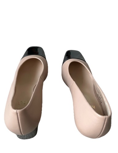 Hogl 2 Tone Nude Soft Leather & Black Patent Leather Toe & Heels Court Shoes 4 - Picture 9 of 12