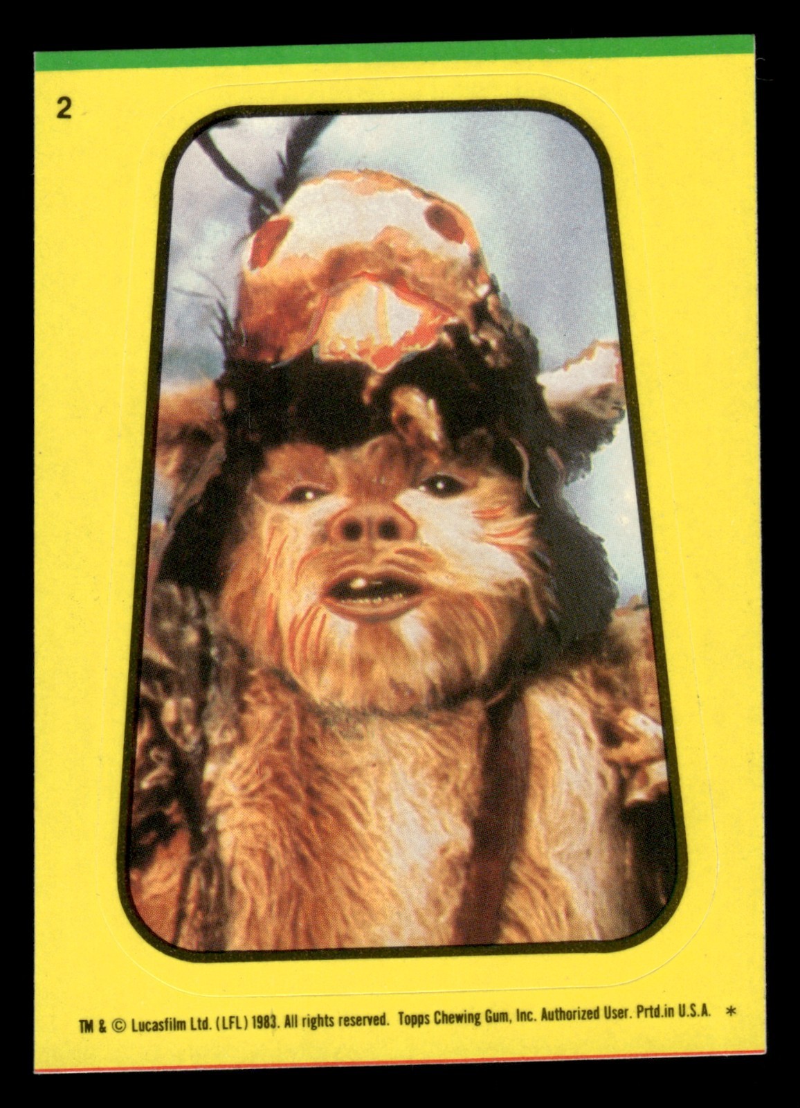 1983 Topps Star Wars: Return of the Jedi Stickers #2 Logray (Yellow)