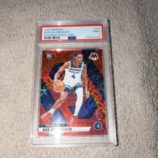 2024-25 Panini Mosaic Rookie Rob Dillingham Red Prizm /75 PSA Timberwolves