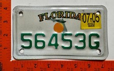 2005 Florida Motorcycle License plate