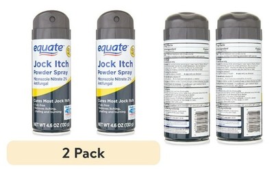 [2 Pack] Equate Powder Spray for Jock Itch Relief 4.6 Oz
