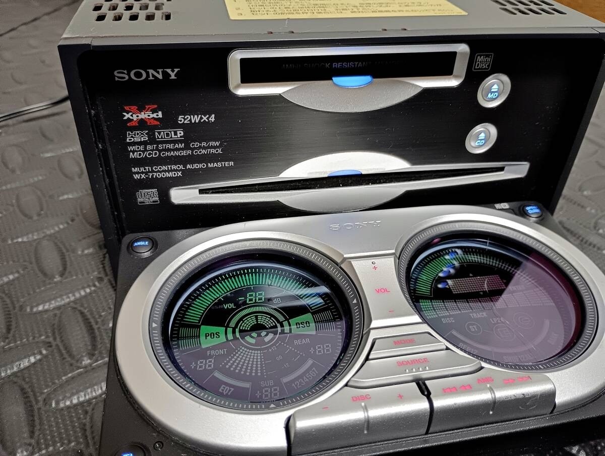 【レア　ラジオ作動】SONY WX-7700MDX　【リモコン付き】 SONY WX-7700MDX CD & MD Player with AUX Treated as junk