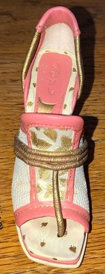 Just The Right Shoe Raine ''No Limits'' Gold Leaf Sandal Figurine #25584 Miniature