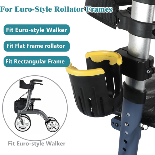 Andador Andador Portavasos Ajustable Clip-On Soporte para Bebidas Ancho Marco Plano Barras - Imagen 2 de 12