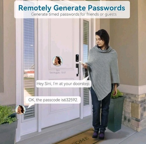 Fingerprint Türschloss mit Drückergarnituren, BEBASIA Keyless Entry Smart Türschloss - Bild 6 von 12