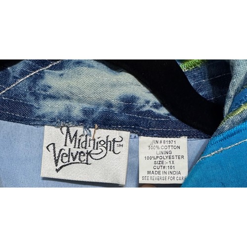 Y2K Midnight Velvet Maximalist Art Jacket Size 1X Patchwork Dopamine Dressing - Picture 4 of 6