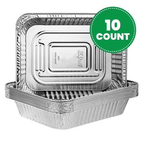 Disposable 9 x 13 Heavy Weight Aluminum Foil Pans Half Size Deep Steam Table ... - Picture 2 of 7