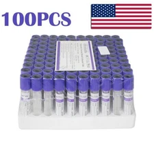 2ml EDTA Glass Blood Collection Tubes 100Pcs Sterile Vacuum For Medical Supplies