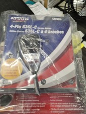 Astatic 636L-C Chrome Noise Canceling NOT powered Microphone lot 4Pin cb radio