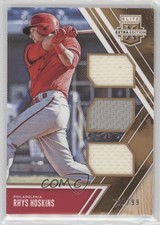 2017 Elite Extra Edition Triple Materials Holo Gold 61/99 Rhys Hoskins s3g