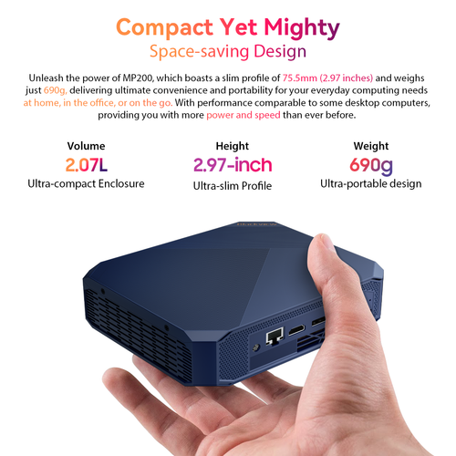 Blackview MP200 Mini PC Gaming Intel i5 16GB DDR4 512GB SSD Win 11 MINI Computer - Picture 4 of 12