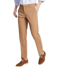 Tommy Hilfiger Mens Modern fit Dress Pants 34 / 30 Beige Solid Stretch
