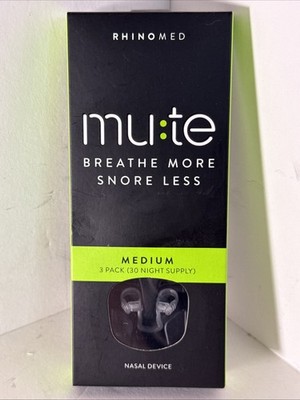 Mute Nasal Dilator Medium 3 Pack Anti Snoring Sleep Aid Device Rhinomed New