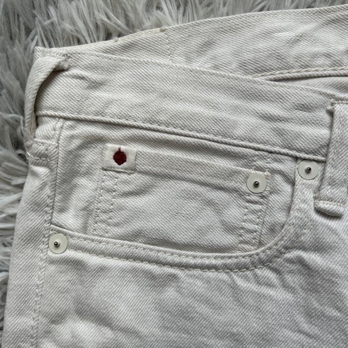 45R AD3000 Pantalone Bianco Hikohime Slim Denim Giapponese Taglia 5 M Ottimo - Foto 5 di 24