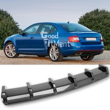 Kohlefaser Hecklippe Stoßstange Heckspoiler Splitter Diffusor für Skoda Octavia