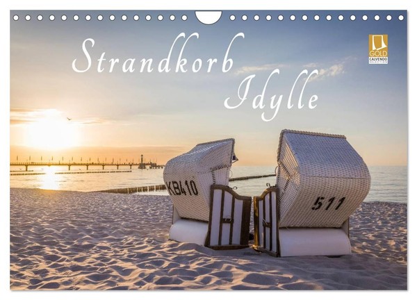 "Calendar 2027 · US Version · Beach Chair Idyll (Wall Calendar 2027 12\" × 8\" Land"-image