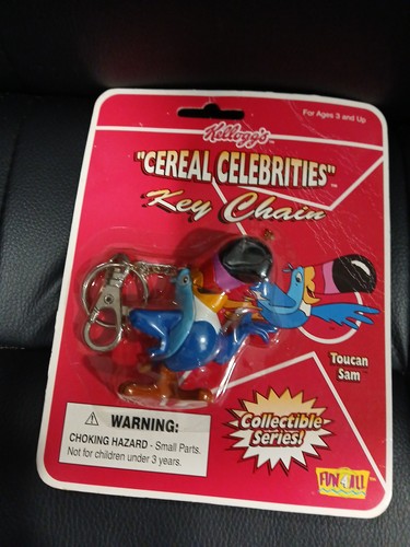 Portachiavi vintage 1998 Kellogg's Cereal Celebrities Toucan Sam carta rara anni 90 - Foto 3 di 9