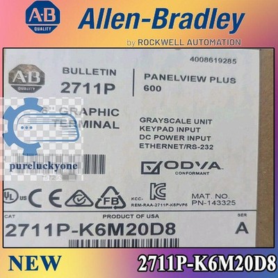 New AB 2711P-K6M20D8 NEW PLC Panelview Plus 600 2711PK6M20D8 Free Shipping