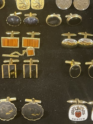 Joblot Bundle Of 18 Pairs Cufflinks Vintage-enamel- Ted Baker-24k Cufflinks - Picture 5 of 8