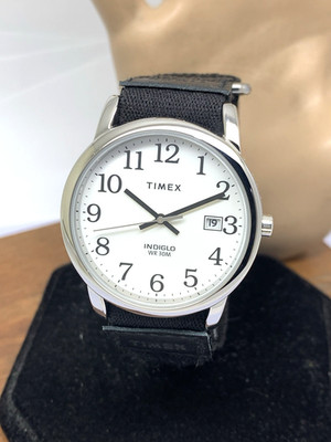 Timex Men's Watch TW2U84900 Easy Reader Quartz Indiglo White Dial Nylon 35mm