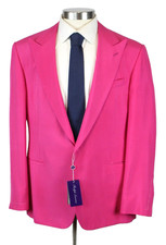  4995 Ralph Lauren Purple Label Kent Silk Shantung Jacket 44 R Cabaret Pink NWT