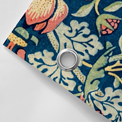 William Morris Shower Curtain Set 72"W x 72"L (Pack of 1) Strawberry Thief - Picture 4 of 5