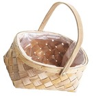 Woven Storage Basket with Handle Handheld Decorative Flower Baskets