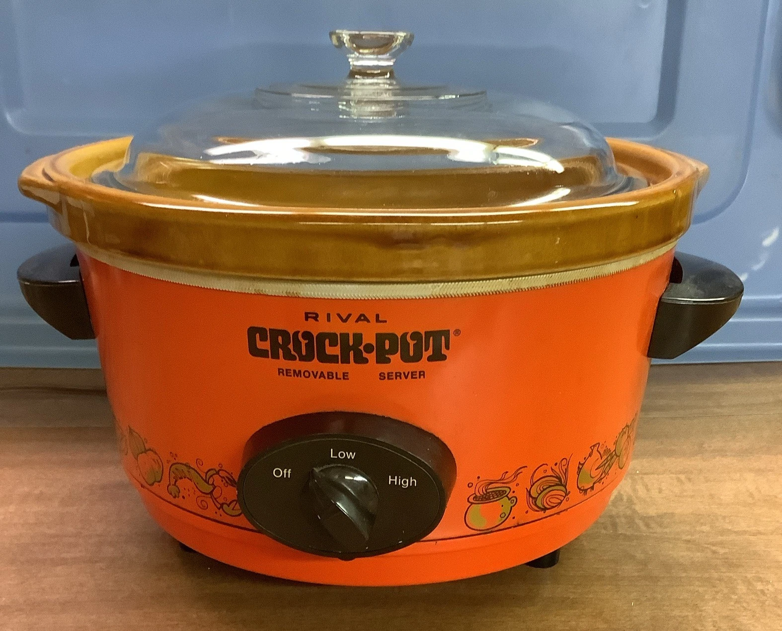 Vintage Rival Crock Orange Removable Stoneware Slow Cooker Veggie MCM TESTED
Opens in a new window o