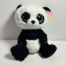 8" Ty Beanie Boos Bamboo Stuffed Plush Panda Bear New w/ Tags A3