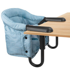 Silla alta de mesa portatil para bebe 6 a 36 meses plegable con bolsa azul