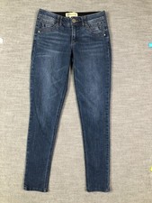 Democracy Jeans Womens 2 Blue Skinny Stretch Denim Ab Technology Low Rise Pants