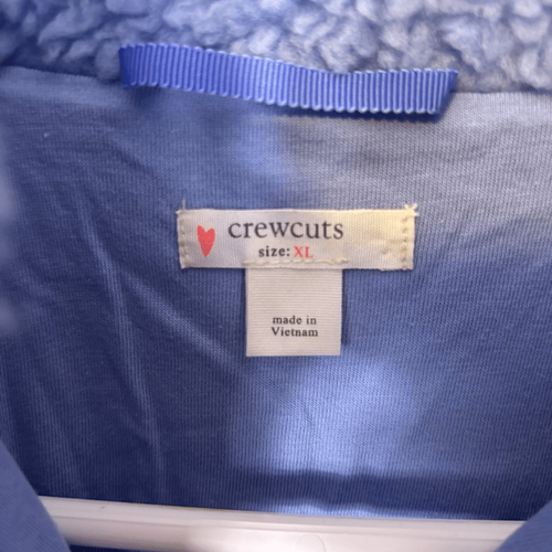 Crew Cuts J. Crew Kids Periwinkle Blue Fleece Snap Button Jacket Girl's XL - Picture 4 of 5