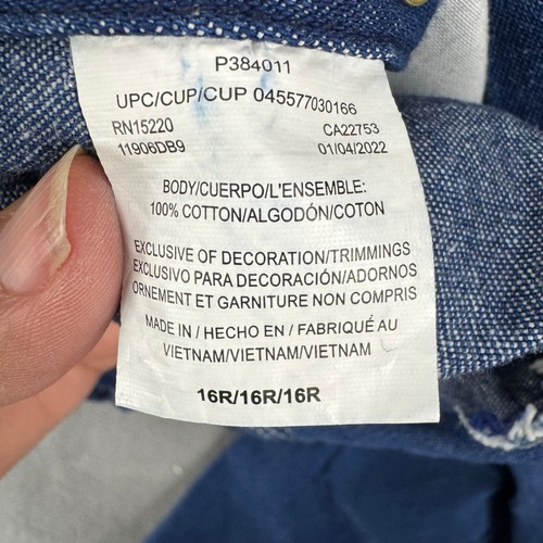 Liberty Latzhose Jugend 16 blau Denim Latzhose Original Fit Eisenbahn Farm Boy verändert - Bild 5 von 10