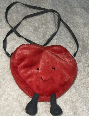 Jellycat Amuseables Heart Crossbody Bag Red Plush Kids Purse Cute Amuseables Heart Bag - Official Jellycat main image 2