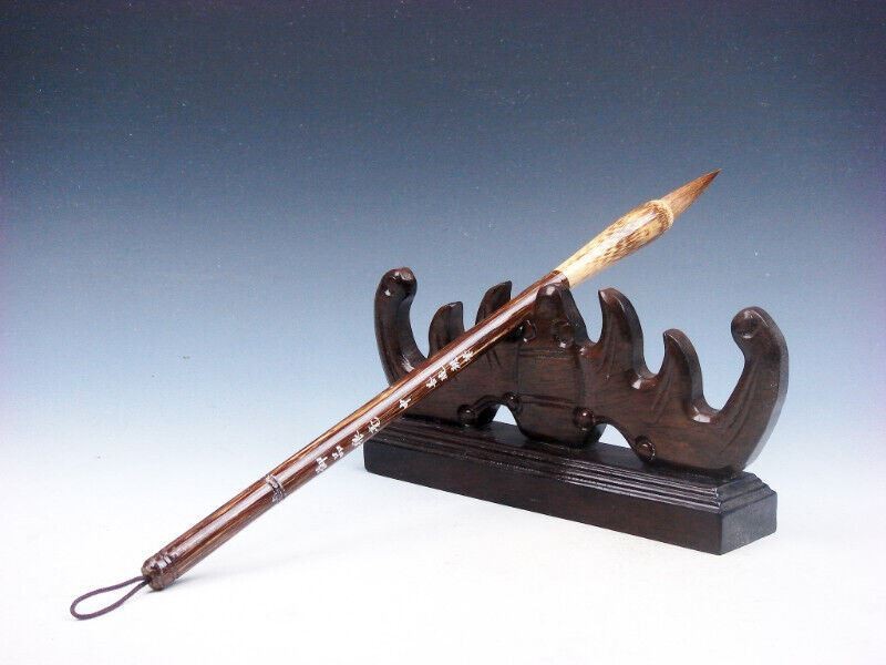 Rosewood Crafted Flying Bat Wings Open Shaped Brush Pen Holder #01142401