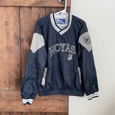 Vtg Pro Player Georgetown Hoyas Windbreaker Pullover Mens Large Embroidered