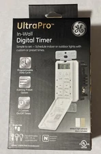 GE in-Wall Single Pole Digital Indoor & Outdoor Timer (White) 5in - 53222 [G3F]