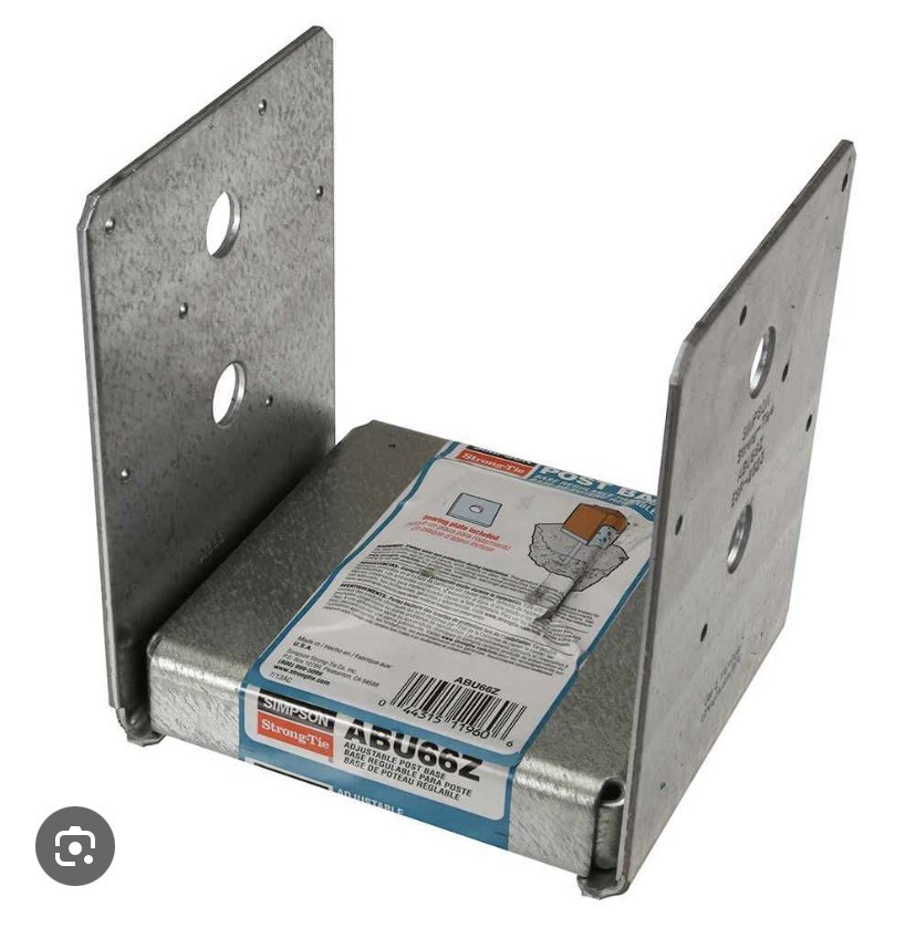Simpson Strong-Tie ABU66Z Galvanized Steel Post Base Deck Bracket