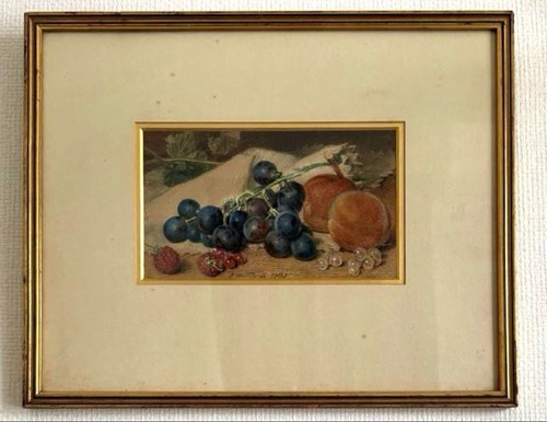 Sidney Trefusis Whiteford (UK) Stillleben Aquarell 1880 signiert Tempus Antiquitäten