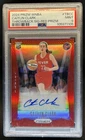 2024 Panini WNBA Prizm Caitlin Clark Throwback Signatures RC Red Auto #/99 PSA 9