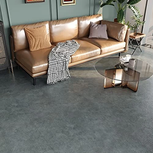  Azulejo de piso gris impermeable para pelar y pegar 12"" x 24"" caja de 24 azulejos Foto 3 de 4