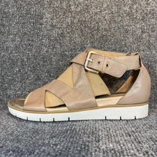 Sofft Mirabelle Ankle Sandal Metallic Beige Womens Size 7 Buckle Adjustable