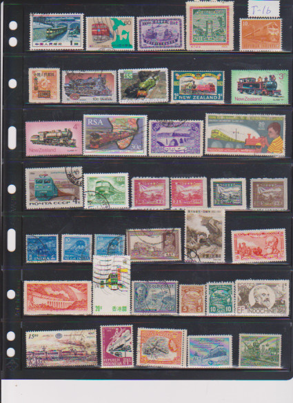 Trains Railroad  on Stamps Topical Collection