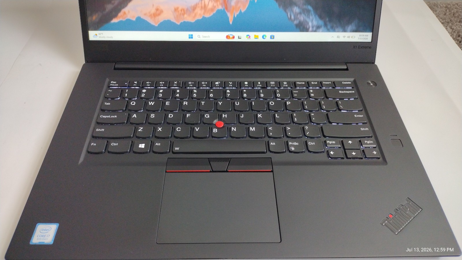 Lenovo ThinkPad X1 Extreme 1st Gen, 15.6-Inch Laptop, with Intel 6-Core i7 8th Gen, Windows 11 Pro