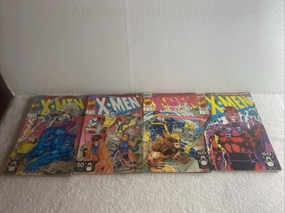 X-Men #1 NM Marvel 1991 Set Of 4 Jim Lee Connecting Covers A B C D MCU Marvel