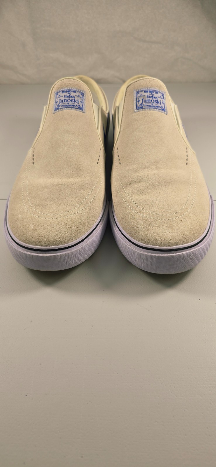 SAOLA Nike FN5893 100 SB Stefan Janoski + scarpe slip on US 14 beige pulite!