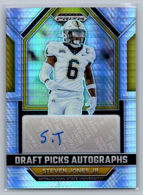 Steven Jones Jr. 2023 Prizm Draft Picks Autographs Hyper Prizm #DPA-SJJ